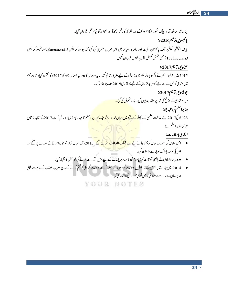 10th Class Pak Studies Chapter 5 Punjab Board Questions and Answers (Urdu)
